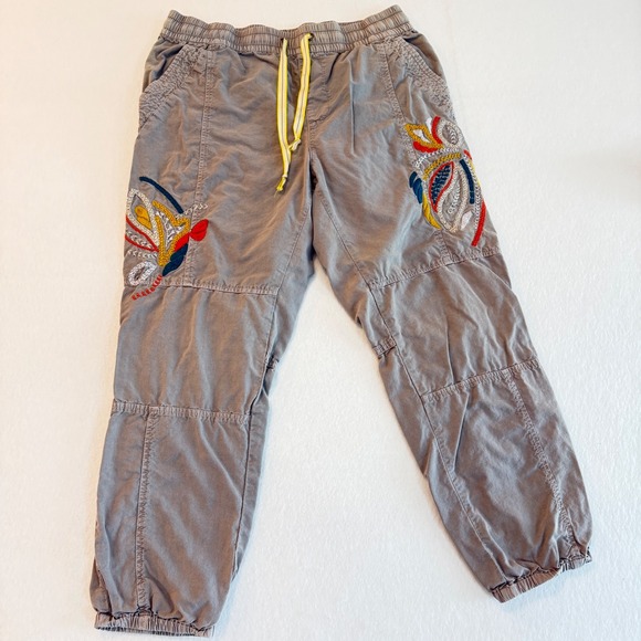 Anthropologie Pants - Anthropologie Colorful Embroidered Joggers Women S Gray Boho Chic Style